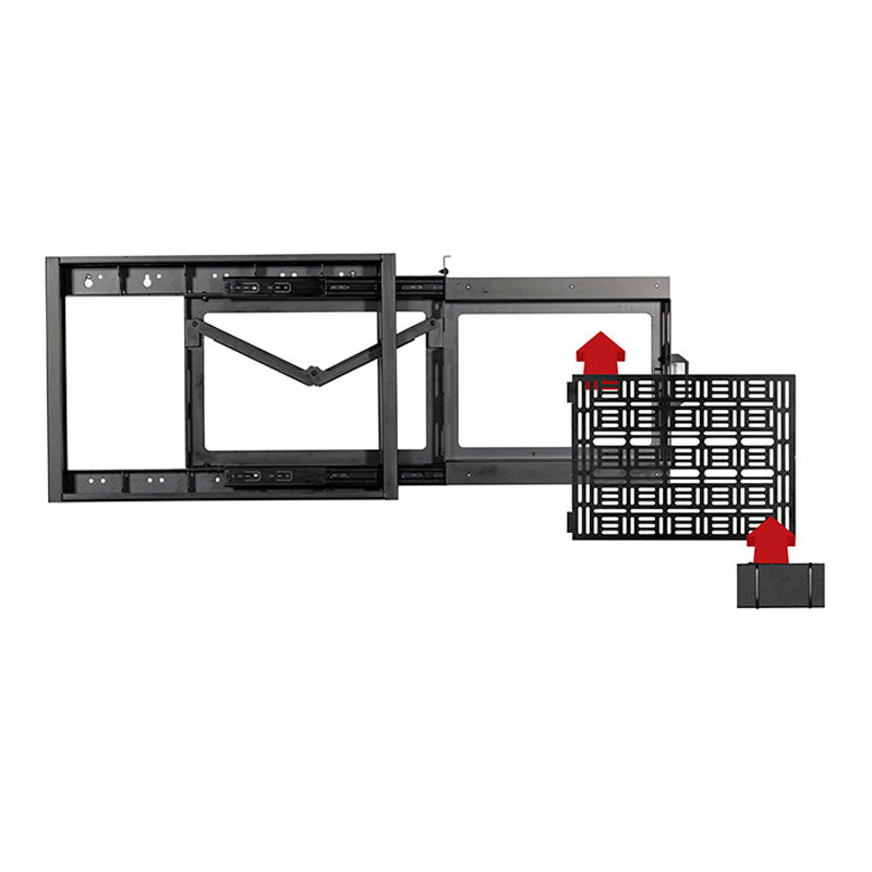 B-Tech Large Fixed TV Wall Mount with Slide-Out Storage Tray BT7883/B, video wall mount display adapter removal diagram