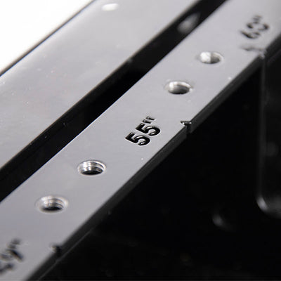 B-Tech Large Fixed TV Wall Mount with Slide-Out Storage Tray BT7883/B, display size adjustment marking detail