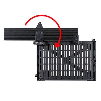 B-Tech Flip-Down AV Storage Tray BT7884/B, equipment basket rotation demonstration