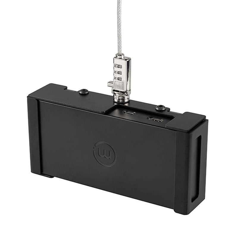 B-Tech Mounting Cradle BT7886/B, media player enclosure secured with cable lock