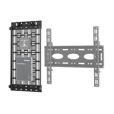 B-Tech Wall Mounted AV Storage Tray BT7889/B, media device wall mount with components rear view