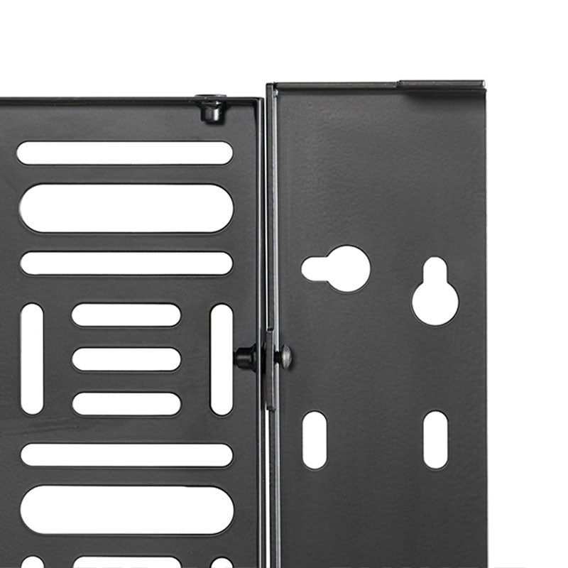 B-Tech Wall Mounted AV Storage Tray BT7889/B, media device tray hinge and keyhole detail