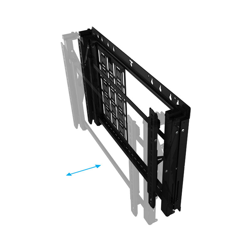 B-Tech XL Pull-Out TV Wall Mount BT7896/B, ceiling display mount extension motion diagram