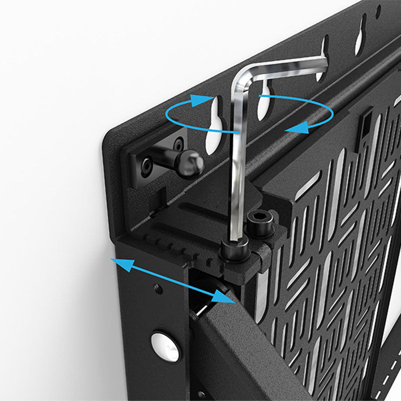B-Tech XL Pull-Out TV Wall Mount BT7896/B, ceiling mount hex-key adjustment points close-up