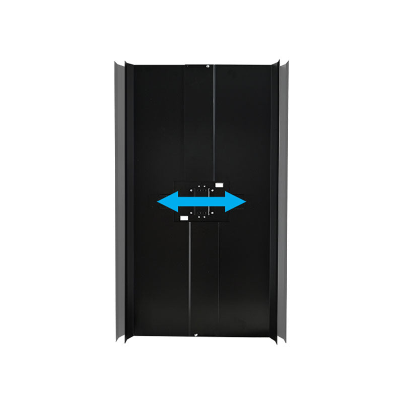 B-Tech Adjustable Rear TV Cover Enclosure BT7901-65/B, portrait display width adjustment diagram