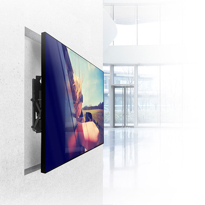 B-Tech Medium Pop-Out TV Wall Mount BT8309/B, pop-out video wall mount installed with display