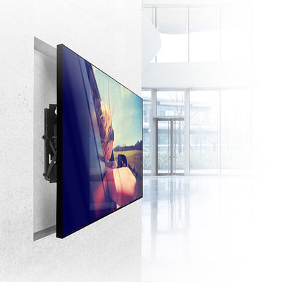 B-Tech Medium Pop-Out TV Wall Mount BT8309/B, pop-out video wall mount installed with display