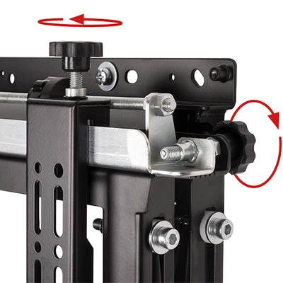 B-Tech XL Heavy Duty Pop-Out Video Wall Mount BT8310XL/B, video wall mount micro-adjustment knobs detail
