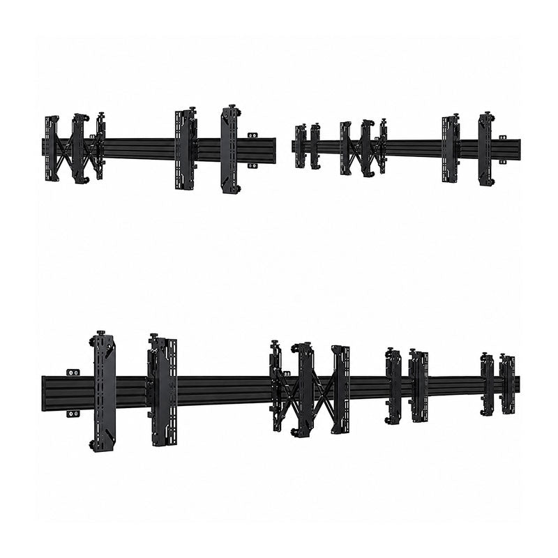 B-Tech Menu Board Wall Mount BT8331/B, modular video wall mount extension configurations