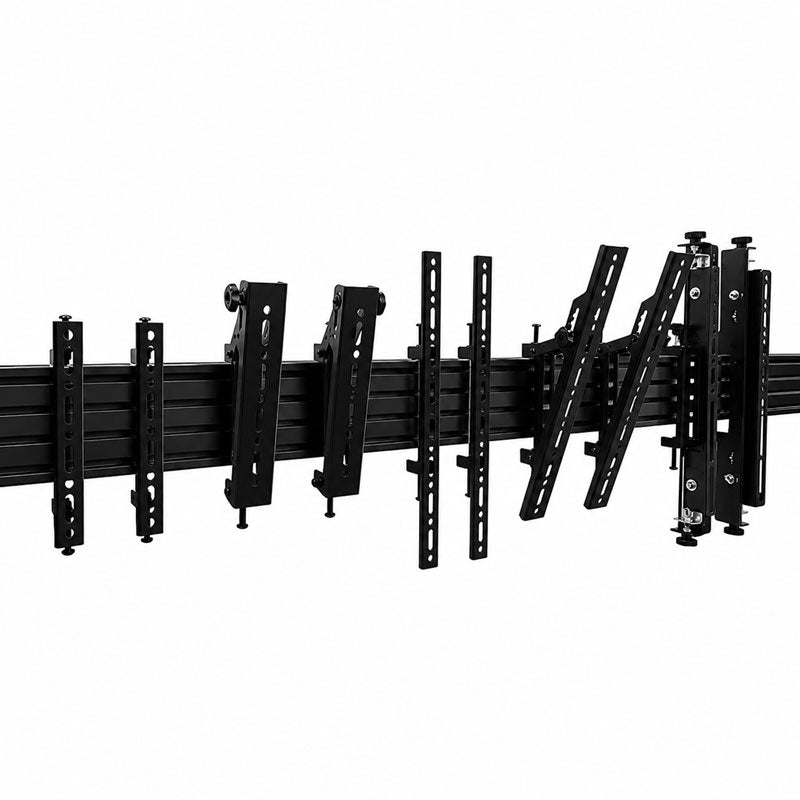B-Tech Menu Board Ceiling Mount BT8332/BB, video wall mounting rail with adapter configurations