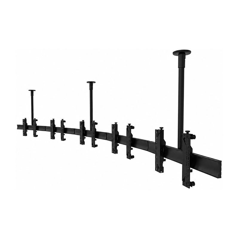 B-Tech Menu Board Ceiling Mount BT8333/BB, curved ceiling display rail perspective