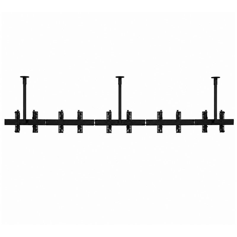 B-Tech Menu Board Ceiling Mount BT8333/BB, curved ceiling display rail front view