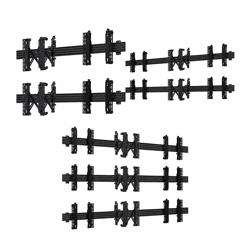 B-Tech Video Wall Mount BT8341/B, multi-display wall mount configuration comparison