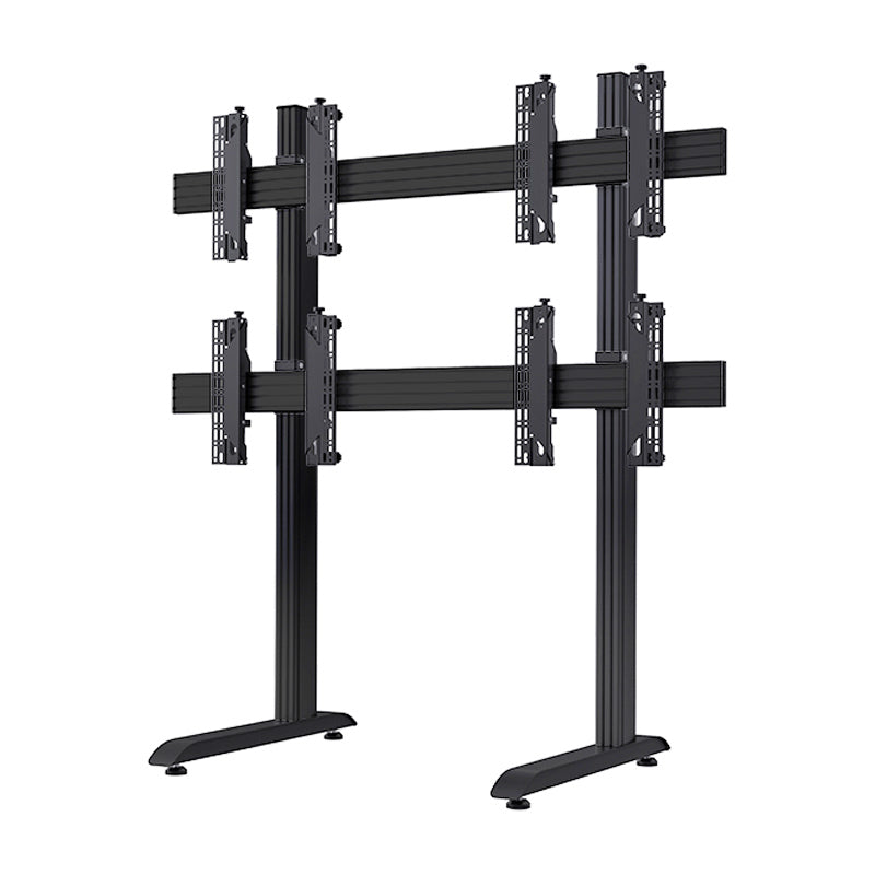 B-Tech BT8370-2x2-BB Freestanding Video Wall Stand (2x2, 46-60 inch, Black)