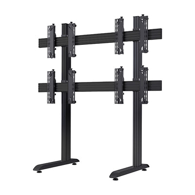 B-Tech BT8370-2x2-BB Freestanding Video Wall Stand (2x2, 46-60 inch, Black)