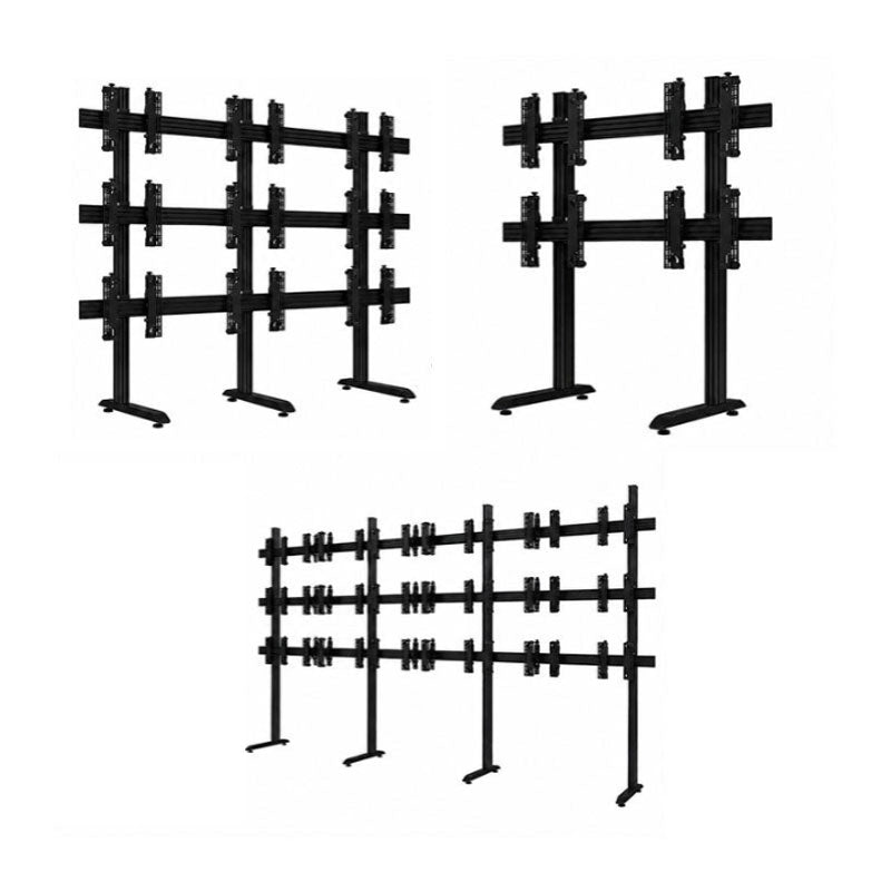 B-Tech Freestanding Video Wall BT8370/BB, video wall floor stand configuration options