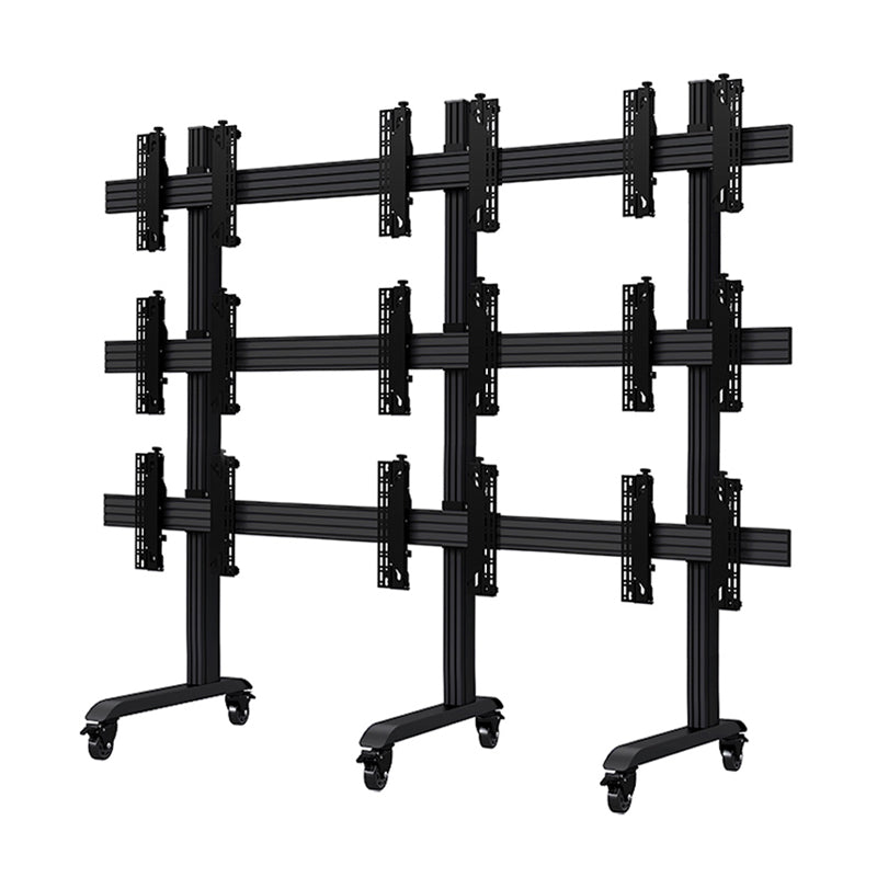 B-Tech Mobile Video Wall Cart BT8371-3x3-60/BB