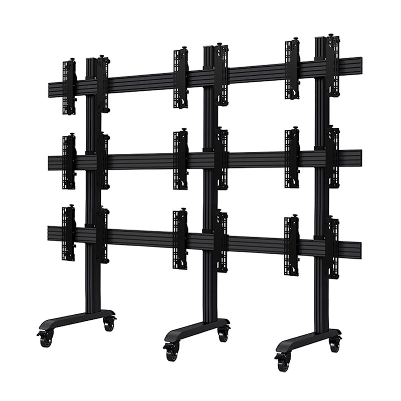 B-Tech Mobile Video Wall Cart BT8371-3x3/BB