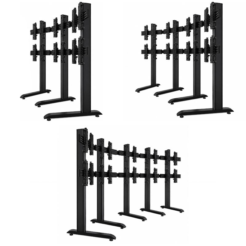 B-Tech Freestanding Video Wall BT8373/BB, curved video wall floor stand configurations