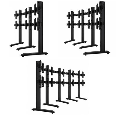 B-Tech Freestanding Video Wall BT8373/BB, curved video wall floor stand configurations