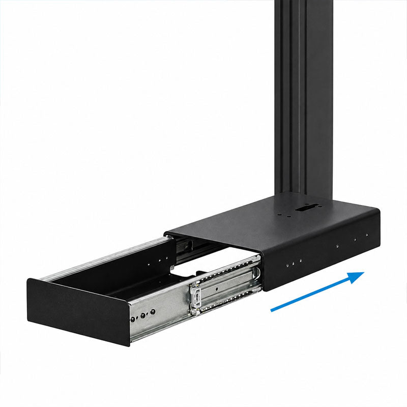 B-Tech Bolt Down Video Wall BT8377/B, floor stand base drawer extended