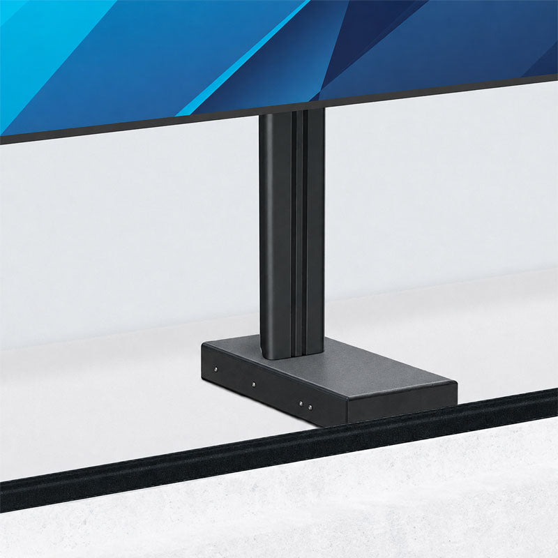 B-Tech Bolt Down Video Wall BT8377/B, floor stand base installed beneath display