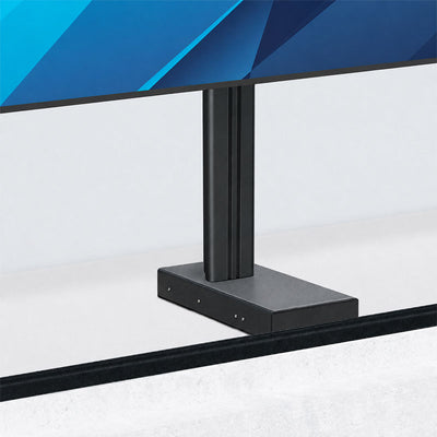 B-Tech Bolt Down Video Wall BT8377/B, floor stand base installed beneath display