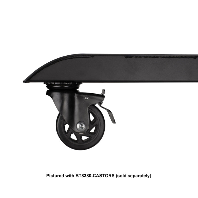 B-Tech System X Floor Stand Base BT8380-BASE/B, caster installed beneath display stand base