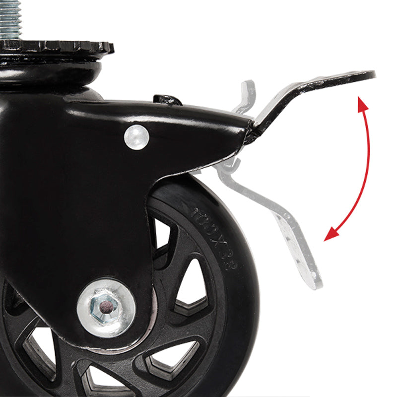 B-Tech System X Castors BT8380-CASTORS, caster brake lever detail