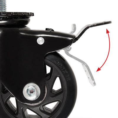 B-Tech System X Castors BT8380-CASTORS, caster brake lever detail