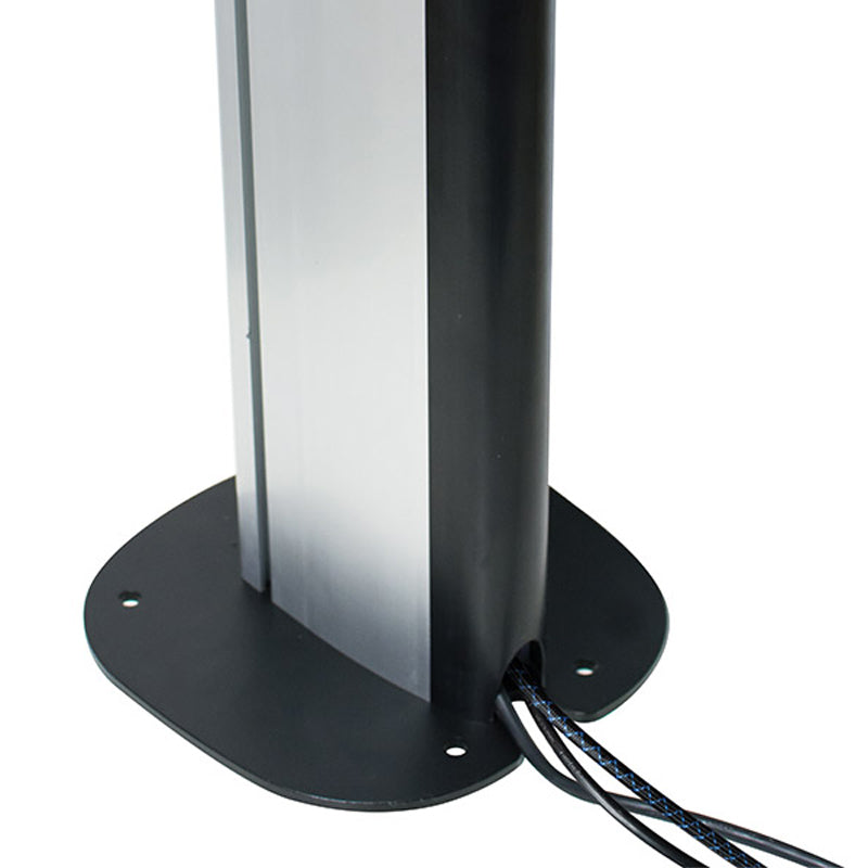 B-Tech System X Bolt Down Floor Base BT8380-FFB/B, floor stand column cable exit detail