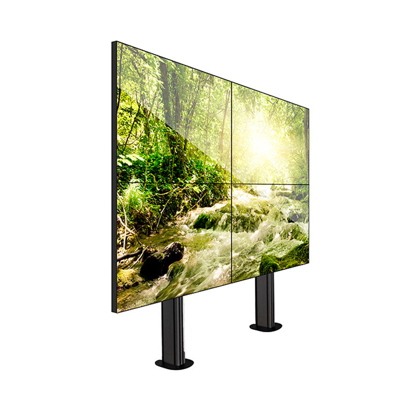 B-Tech System X Joining Plate Kit BT8380-JPK/B, four-display video wall on floor posts