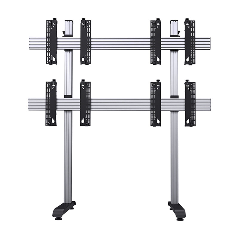 B-Tech System X Adjustable Wall Tie-Back Kit BT8380-WTB/B, two-by-two display brackets, front view