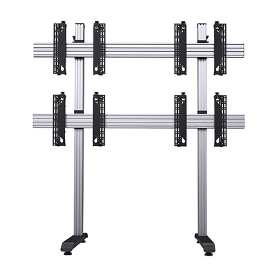 B-Tech System X Adjustable Wall Tie-Back Kit BT8380-WTB/B, two-by-two display brackets, front view