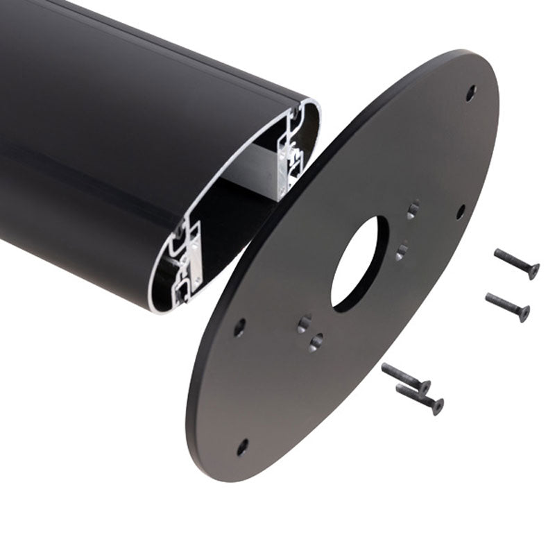 B-Tech Mode-AL Bolt Down Floor Base BT8385-BDB/B, removable column cover exploded view