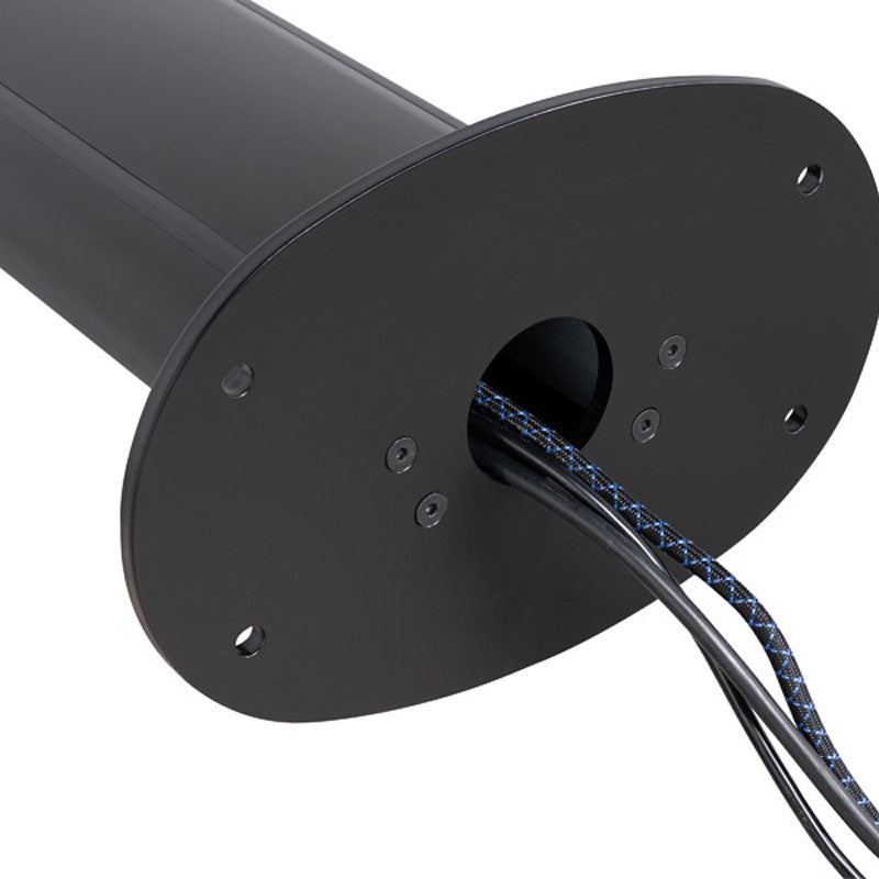 B-Tech Mode-AL Bolt Down Floor Base BT8385-BDB/B, cable exit through column base plate