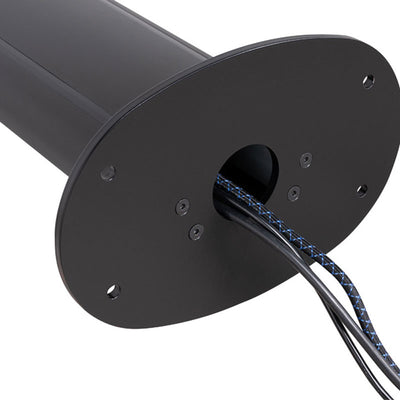 B-Tech Mode-AL Bolt Down Floor Base BT8385-BDB/B, cable exit through column base plate