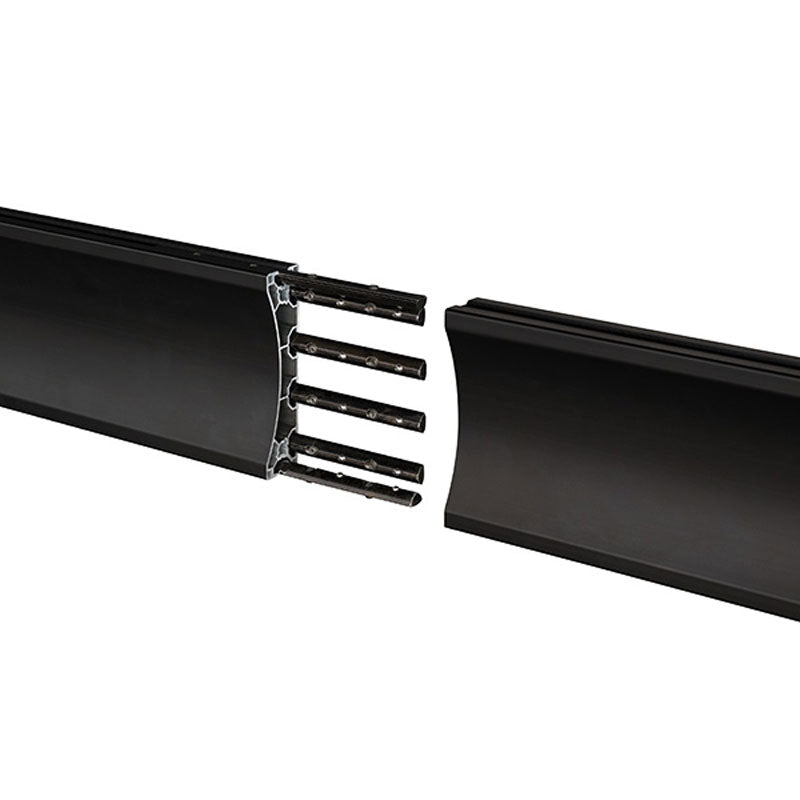 B-Tech System X Horizontal Mounting Rail BT8390-175/B, cable raceway with removable cover and cable channels