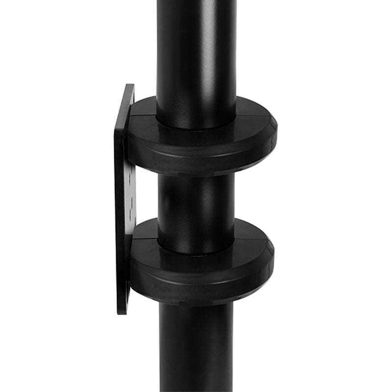 B-Tech System X Rail Collar Mounting Bracket BT8390-CFK/B, dual-collar pole clamp detail