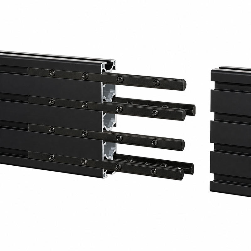 B-Tech System X Rail Joining Kit BT8390-EXT/B, expandable wall mount rails detail