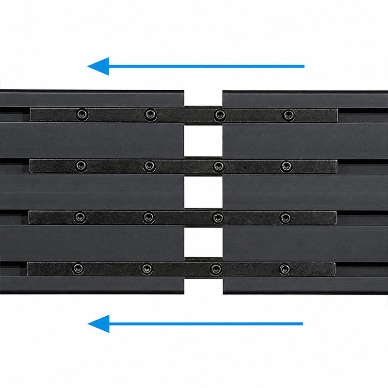 B-Tech System X Rail Joining Kit BT8390-EXT/B, expandable wall mount rails adjustment detail