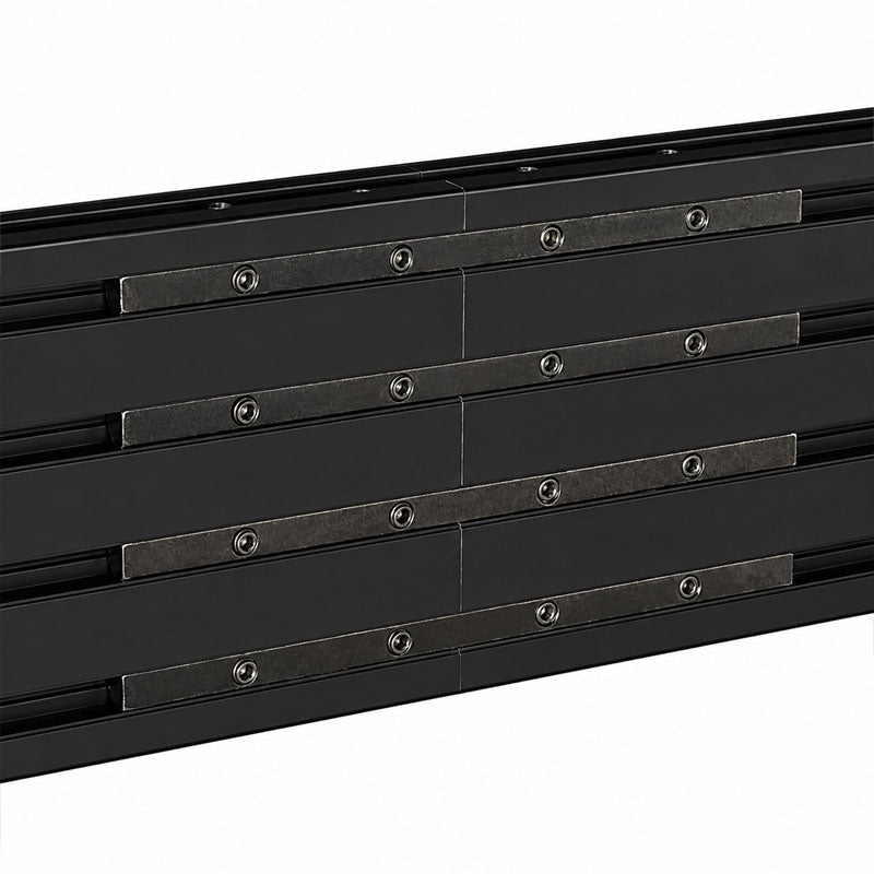 B-Tech System X Rail Joining Kit BT8390-EXT/B, wall mount overlapping rail close-up