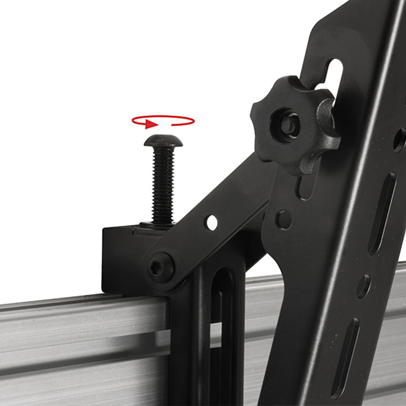 B-Tech System X TV Interface Arms BT8390-VESA400T/B, display bracket tilt-adjustment screw close-up