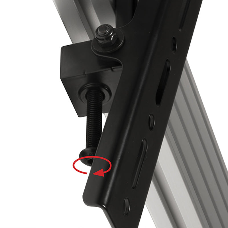 B-Tech System X TV Interface Arms BT8390-VESA400T/B, display bracket tilt-locking bolt close-up