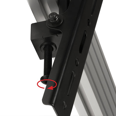 B-Tech System X TV Interface Arms BT8390-VESA400T/B, display bracket tilt-locking bolt close-up