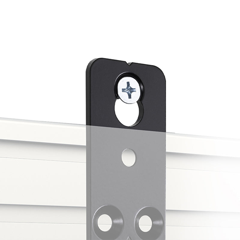 B-Tech System X Rail Mounting Bracket BT8390-WFK1/B, accessory mounting plate installed on rail