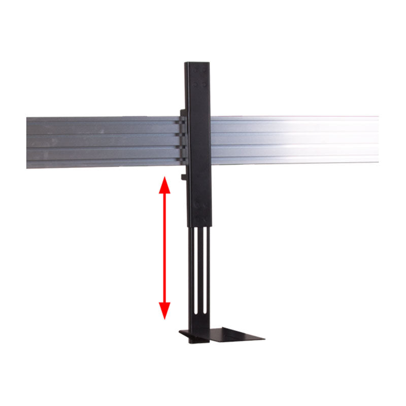 B-Tech System X Large Twin Screen VC Wall Mount BT8416/BB, floor-to-wall display stand height adjustment