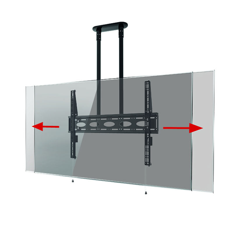 B-Tech XL Universal TV Ceiling Mount BT8448-300/BB, ceiling display mount width adjustment diagram
