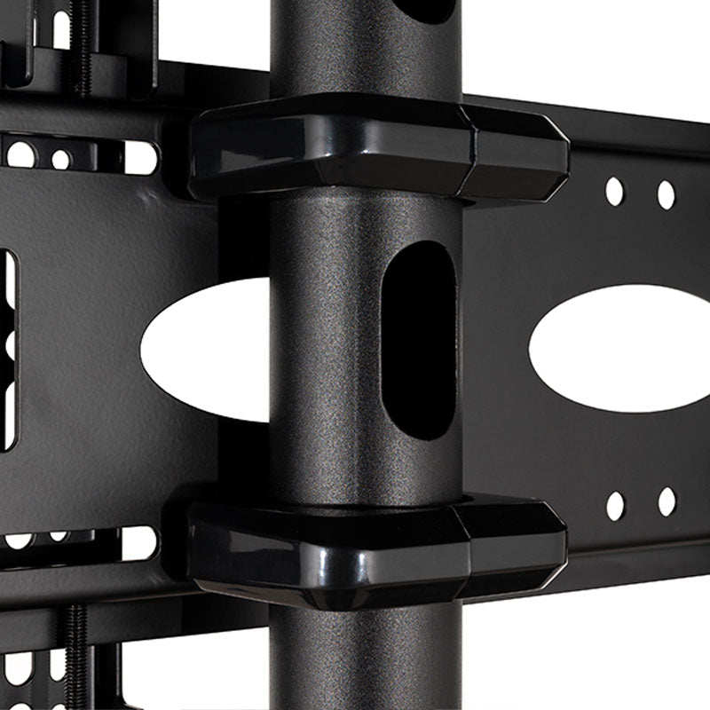 B-Tech Large Universal TV Cart BT8504/BB, portrait display cart pole clamp detail