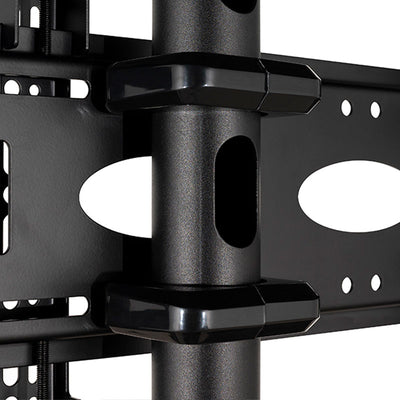 B-Tech Large Universal TV Cart BT8504/BB, portrait display cart pole clamp detail